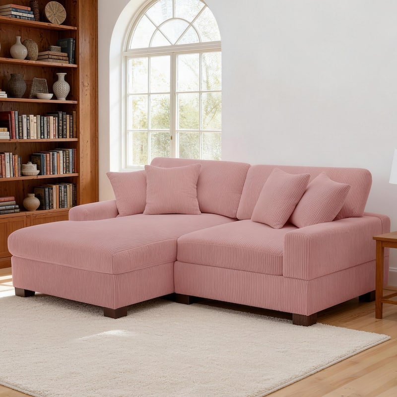 Oversized L-shaped Modular Sectional Sofa with Chaise Lounge
