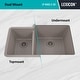preview thumbnail 7 of 6, 32 Inch Lexicon Platinum Quartz Composite Drop-in Undermount Galaxy Concrete - 19" W x 32" L x 9.75" H