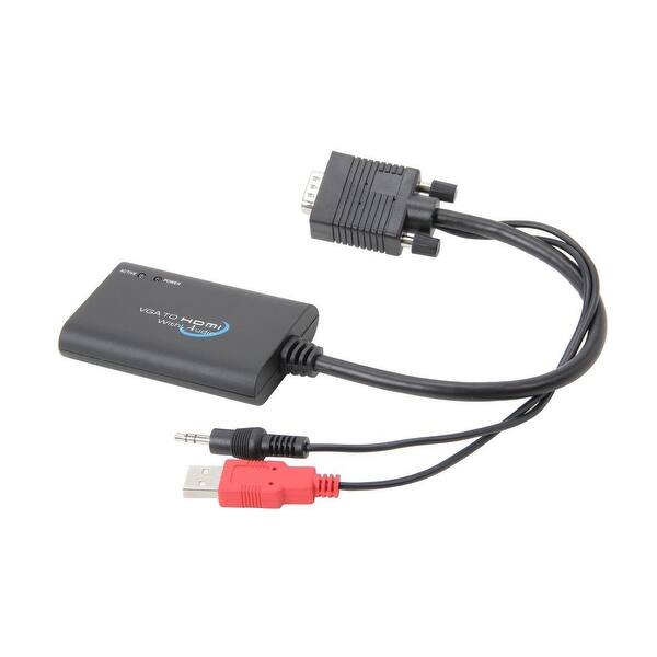 Shop Syba Cable Sy Ada31025 Vga To Hdmi Converter With Audio Up To 1920x1080 Retail On Sale Overstock 28040658