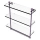 preview thumbnail 55 of 53, Allied Brass Foxtrot Collection 16 Inch Triple Tiered Glass Shelf with Integrated Towel Bar 16 - Lavender