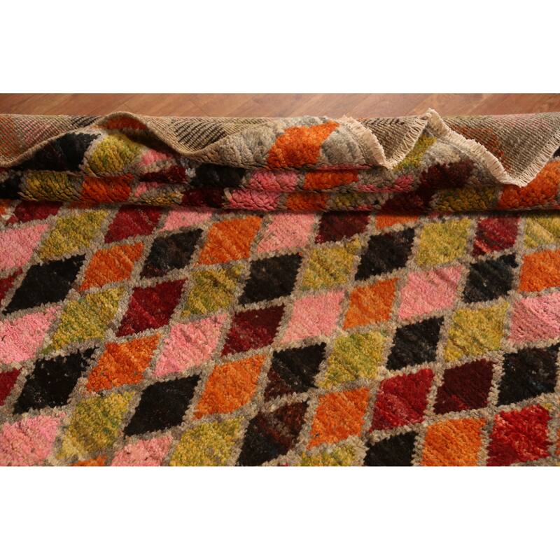 Trellis Moroccan Oriental Area Rug Handmade Tribal Wool Carpet - 5'9" x 7'9"