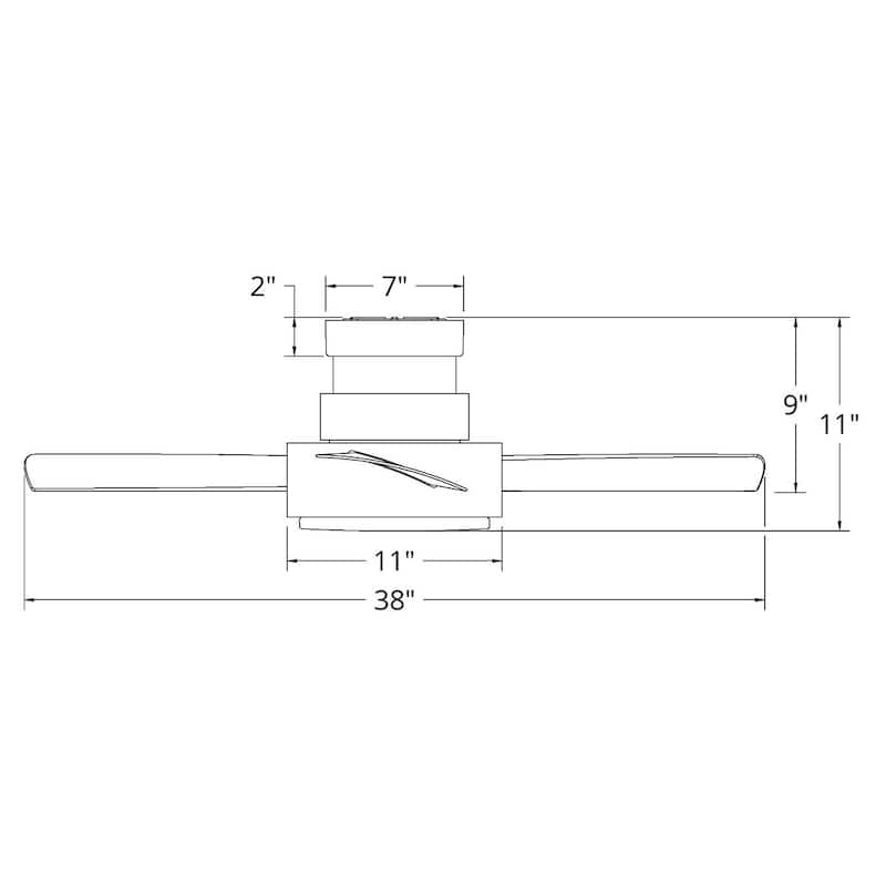 Vox Indoor/Outdoor 5Blade Smart Flush Mount Ceiling Fan 38in with 3000 LED and Remote Control