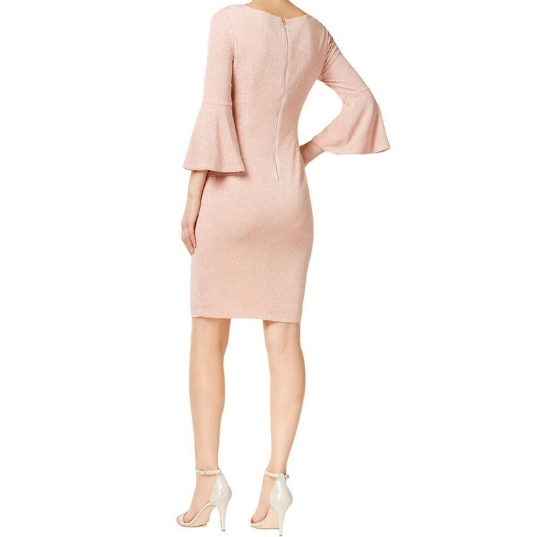 calvin klein pink bell sleeve dress