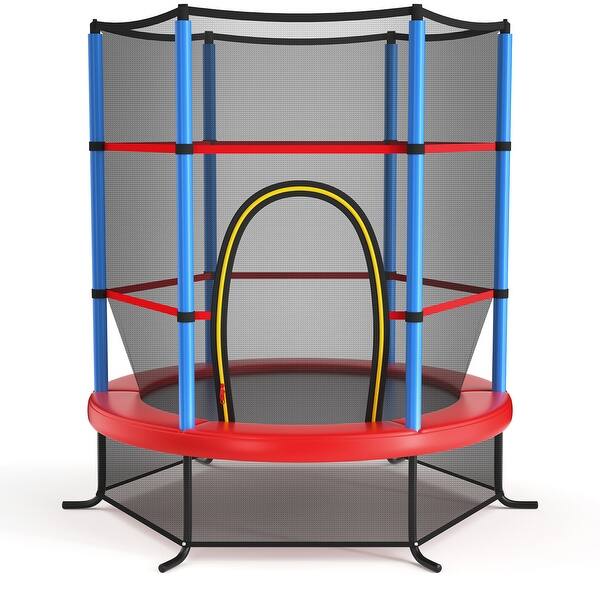 slide 2 of 10, Gymax 55'' Trampoline for Kids Toddler Recreational Trampoline w/ Kids