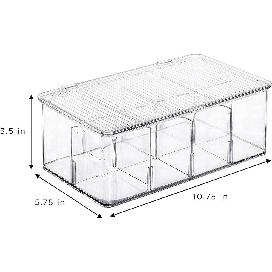 Sorbus Organizer Bins, with lids & Removable Compartments, Kitchen