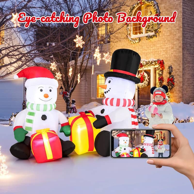 Christmas Inflatables Outdoor Indoor Cute Blow Up Christmas Decoration - Multi-colored