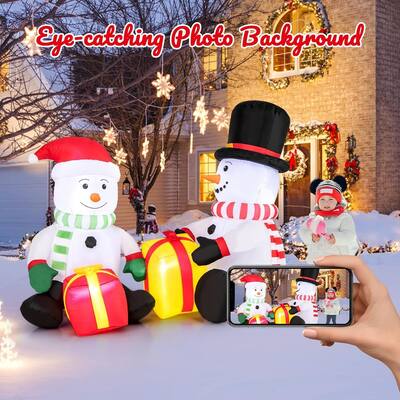 Christmas Inflatables Outdoor Indoor Cute Blow Up Christmas Decoration - Multi-colored