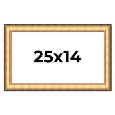 25x14 Frame Gold Plein Aire Solid Wood Picture Frame Width 2 Inches |