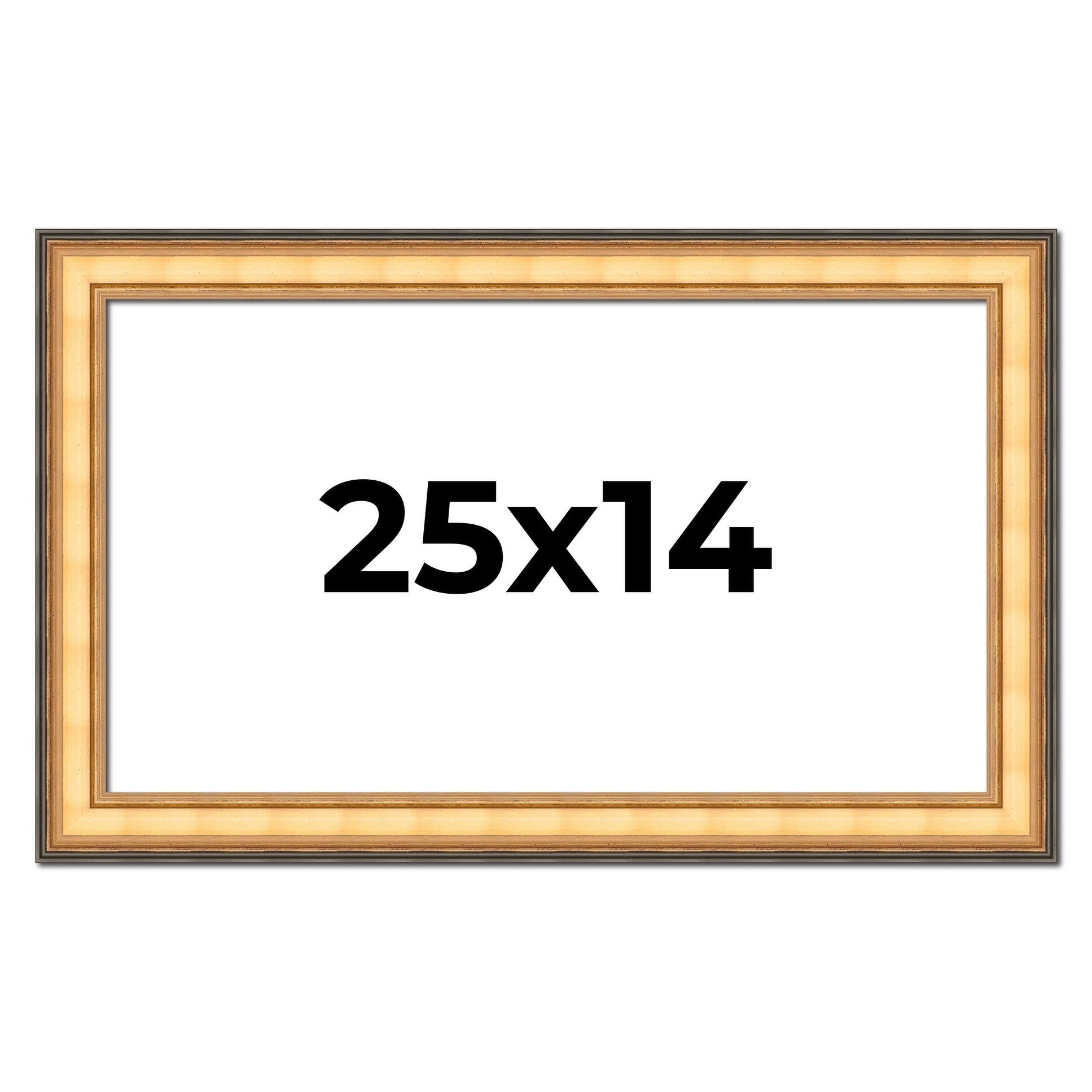 25x14 Frame Gold Plein Aire Solid Wood Picture Frame Width 2 Inches |