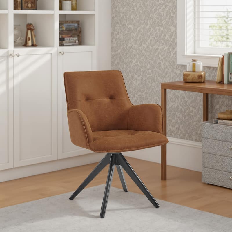 Art Leon Swivel Wood Accent Arm Chair