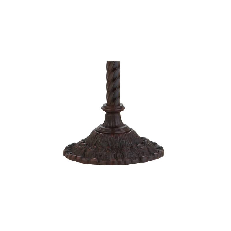 Davis Tiffany-Style 71" Torchiere LED Floor Lamp, Bronze/Red - 71" H x 15" W x 15" D - 71" H x 15" W x 15" D