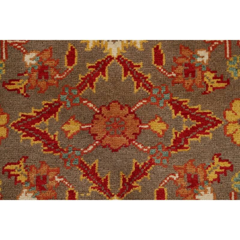 Kazak Oriental Foyer Rug Handmade Traditional Brown Wool Carpet - 2'2" x 3'0"