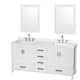 Option White / Giotto Quartz Top / Brushed Chrome