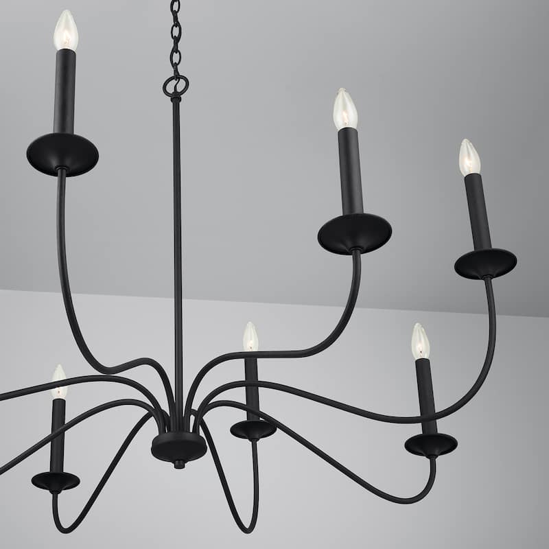 Vincent 8-light Black Iron Hanging Chandelier