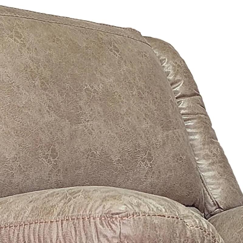 Jem Manual Rocker Recliner Chair, Pillow Top Arms, Brown Leather