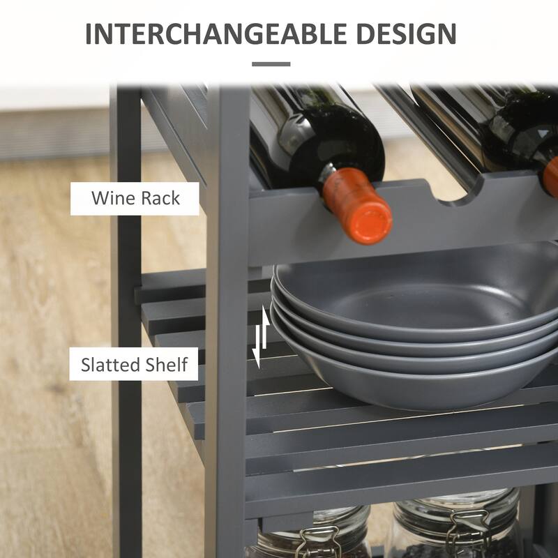 Rolling Kitchen Island with Storage