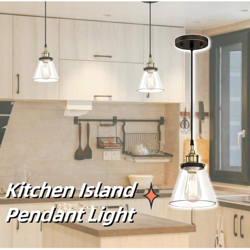 Pendant Lighting Fixture with Oil Rubbed Bronze and Brass Finish - Oil Rubbed Bronze