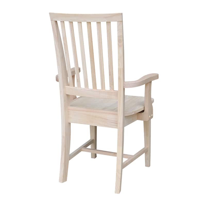 Copper Grove Ruellia Ready-to-finish Parawood Side Chair with Arms - Unfinished