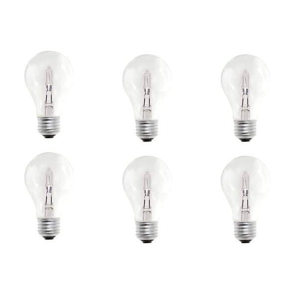 E26 Bulbrite 860619 29 W Dimmable A19 Shape Halogen Bulb 12 Pack Clear Base with Medium Screw E26 Bulbrite 860619 29 W Dimmable A19 Shape Halogen Bulb 12 Pack Clear Base with Medium Screw