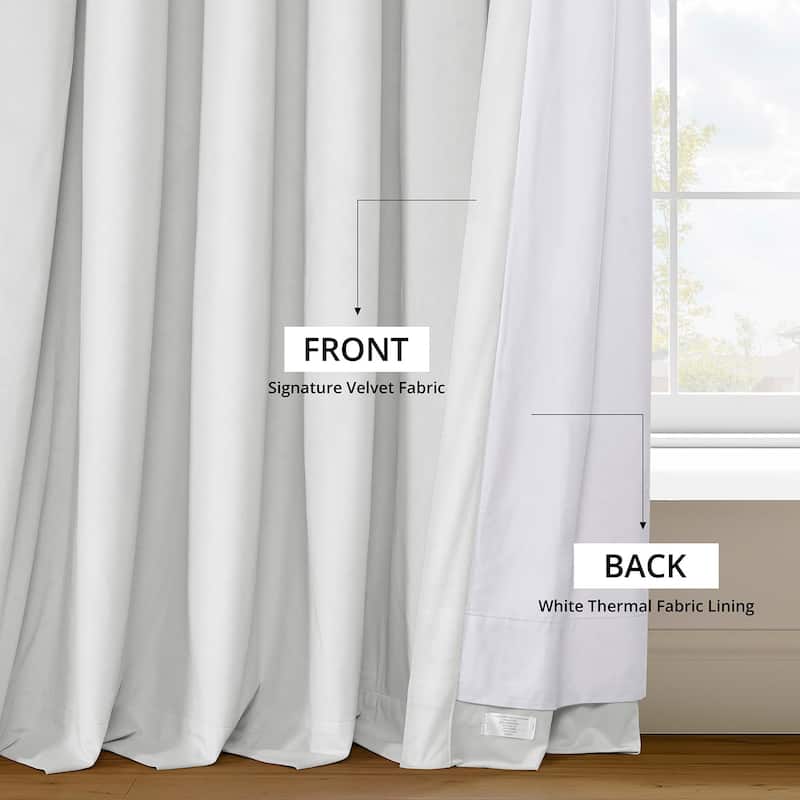 Exclusive Fabrics Signature Grommet Velvet Blackout Curtain (1 Panel)
