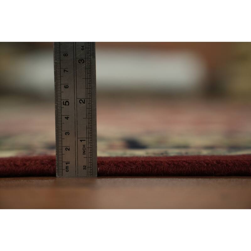 Hand Knotted Oriental 100% Wool Carpet Traditional All-Over Red Tabriz Area Rug - 9' 11'' X 8' 0''