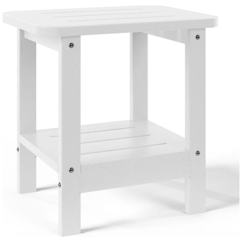 Brighton Outdoor Poly Two Shelf Side Table
