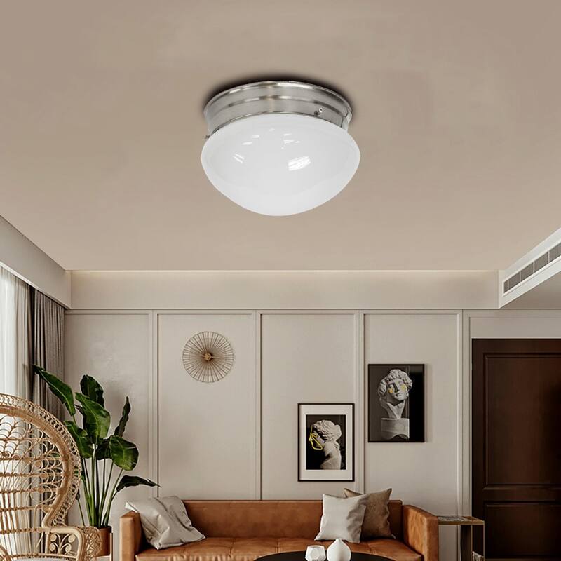 LED Flush Mount Ceiling light in Brushed Nickel
