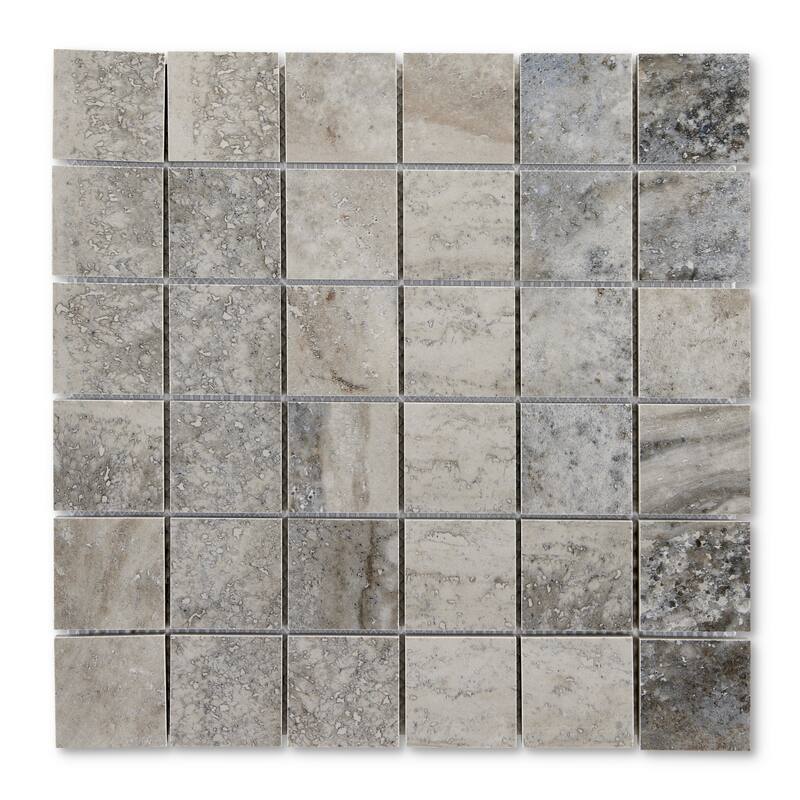 Tufo 12 in. x 12 in. Glazed Porcelain Mosaic Wall and Floor Tile