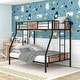 preview thumbnail 2 of 7, Black Twin Metal High Loft Bed with Ladder and Safety Fence for Kids