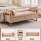 preview thumbnail 22 of 38, 66"W Teddy Storage Bench for Bedroom End of Bed with Arm and Two Pillows