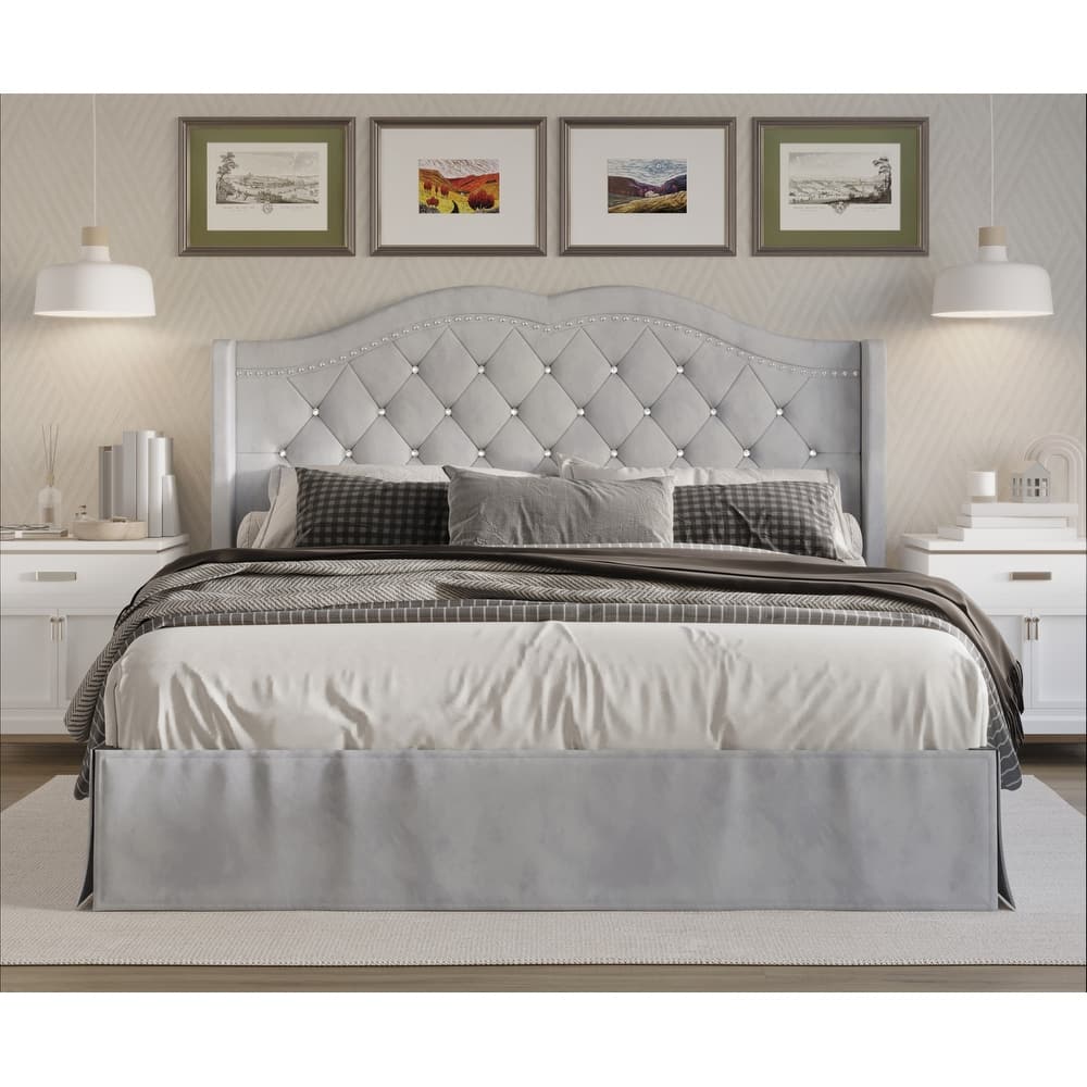 Bruce Tufted Upholstered Platform Bed