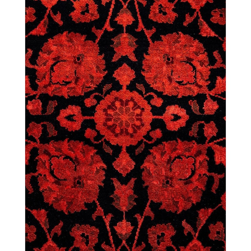 Overdyed, One-of-a-Kind Hand-Knotted Area Rug - Pink - 4' 1" x 6' 2"