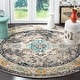 preview thumbnail 26 of 161, SAFAVIEH Monaco Lillie Boho Medallion Distressed Area Rug 11' Round - Grey/Light Blue