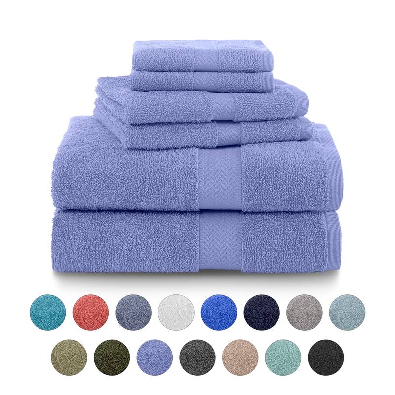 Martex Ringspun Cotton Towel Set Quick Dry Soft Absorbent Lightweight - Lavender