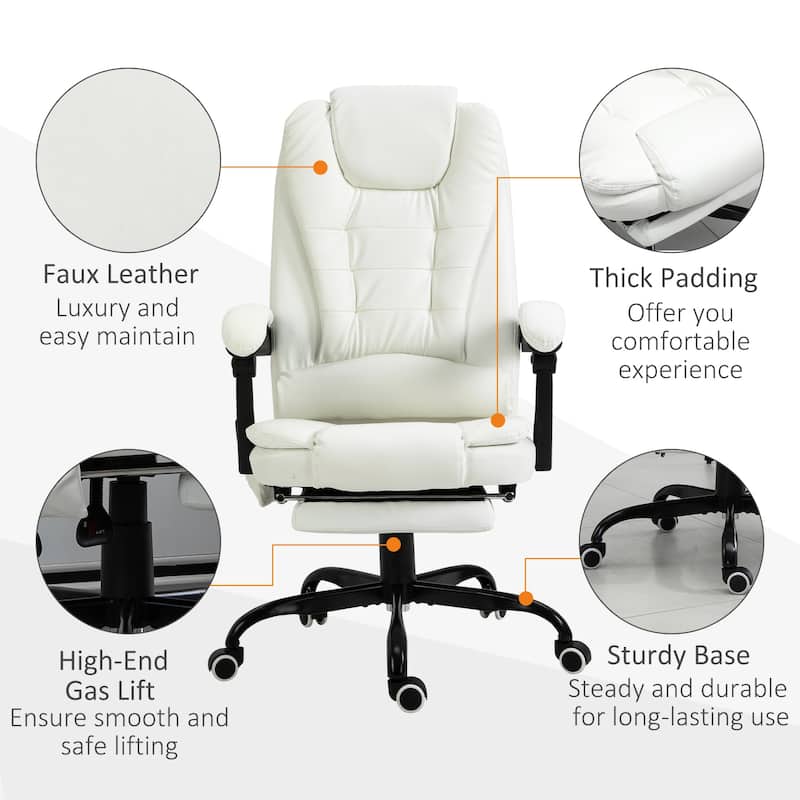 Adjustable Massage Office Massage Chair with Recline Footrest High Back Support and Remote Control