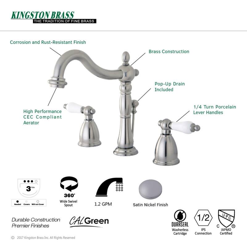 Kingston Brass Heritage 8 in. Widespread Bathroom Faucet