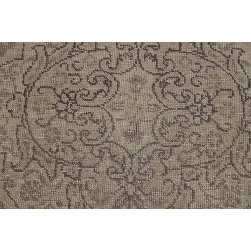 Tabriz Persian Vintage Rug Hand-Knotted Traditional Wool Carpet - 9'6" x 12'4"