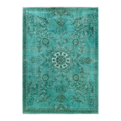 Contemporary Overdyed Wool Hand Knotted Area Rug - 8' 3" x 11' 5"
