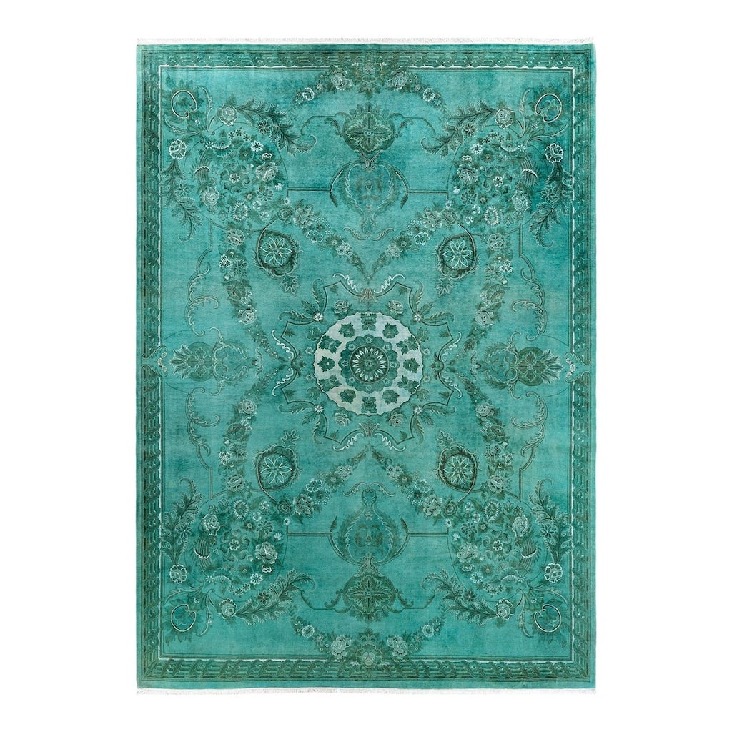 Contemporary Overdyed Wool Hand Knotted Area Rug - 8' 3" x 11' 5"