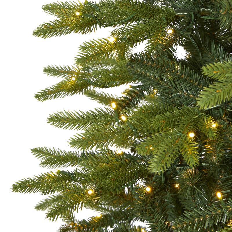 9Ft Christmas Tree with Lights - Holiday Fir Tree, 800 LED, 2854 Tips, Indoor Decor - Green - 108