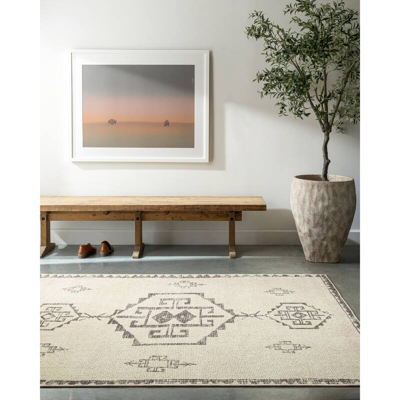 Becki Owens x Livabliss Solana Area Rug - Charcoal - 6' 7" x 9'