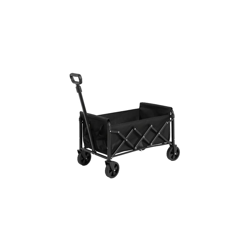 130lbs Capacity 600D Oxford Fabric Lightweight Portable Heavy Duty Collapsible Foldable Wagons with All Terrain Wheels