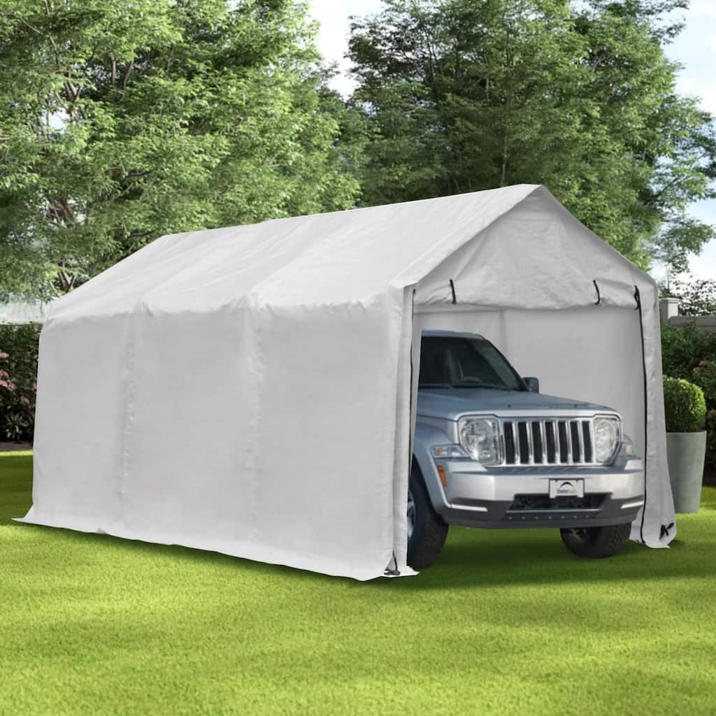 Ainfox 17x10ft Heavy Duty Enclosed Carport Canopy with Sidewalls Waterproof Garage Car Shelter Storage shed