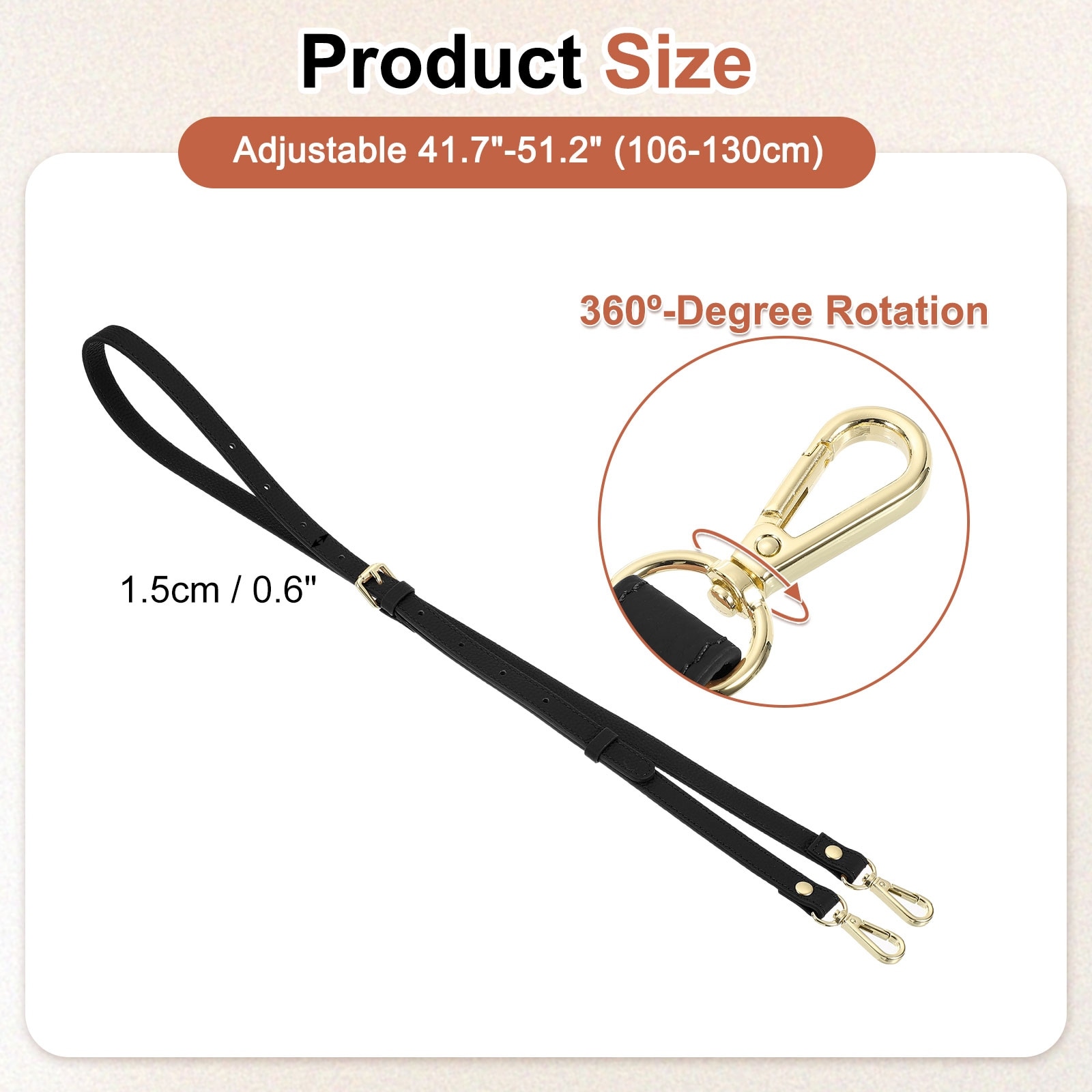 Genuine Leather Purse Strap, Adjustable Crossbody Replacement Straps