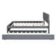 preview thumbnail 6 of 9, Chic Upholstered Platform Bed with Versatile Trundle for Enhanced Comfort