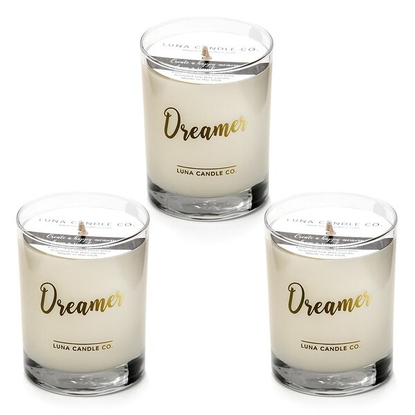 Pure Lavender Scented Candle, Premium Soy Wax, Slow Burn USA (3 Pack)