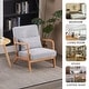 preview thumbnail 18 of 19, Mid-century Modern Accent Chair with Upholstered Pillow