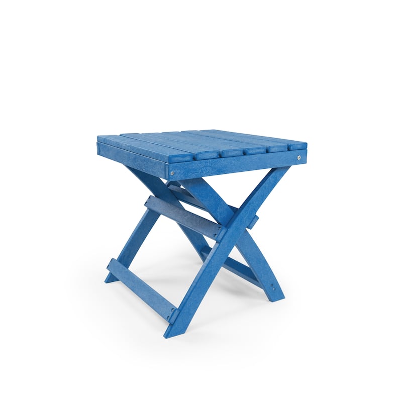 Santorini Fully Assembled All-Weather Recycled HDPE Outdoor Folding Side Table