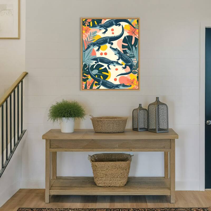 Crocs by Uma Gokhale Framed Canvas Wall Art
