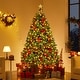 preview thumbnail 2 of 10, Yaheetech Pre-Lit Christmas Tree Hinged Realistic Tree, Green